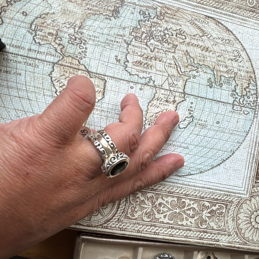 Silpada Sterling Silver Ring Stack With Smoky Qua… - image 4